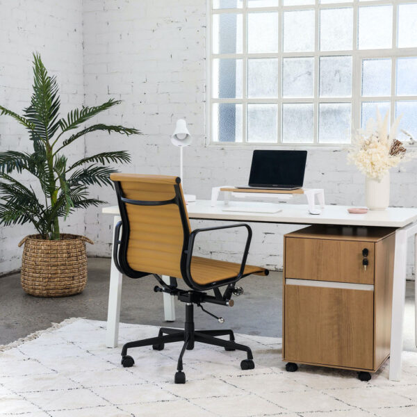 VYVE Chair | Natural Pedestal | GEN A Desk | The Home Office Australia