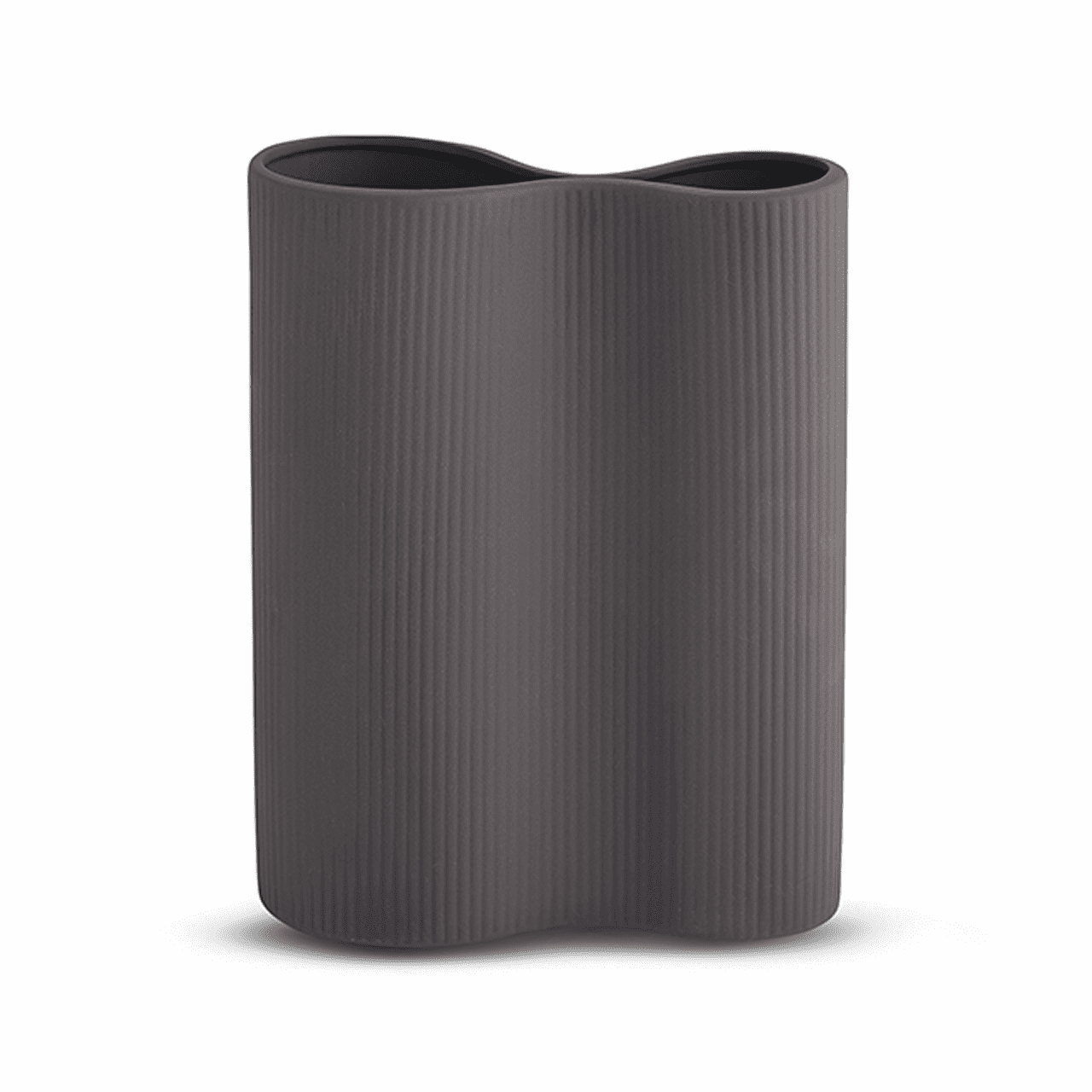 Ribbed Infinity Vase in Charcoal | Home Office Decor | The Home Office Australia